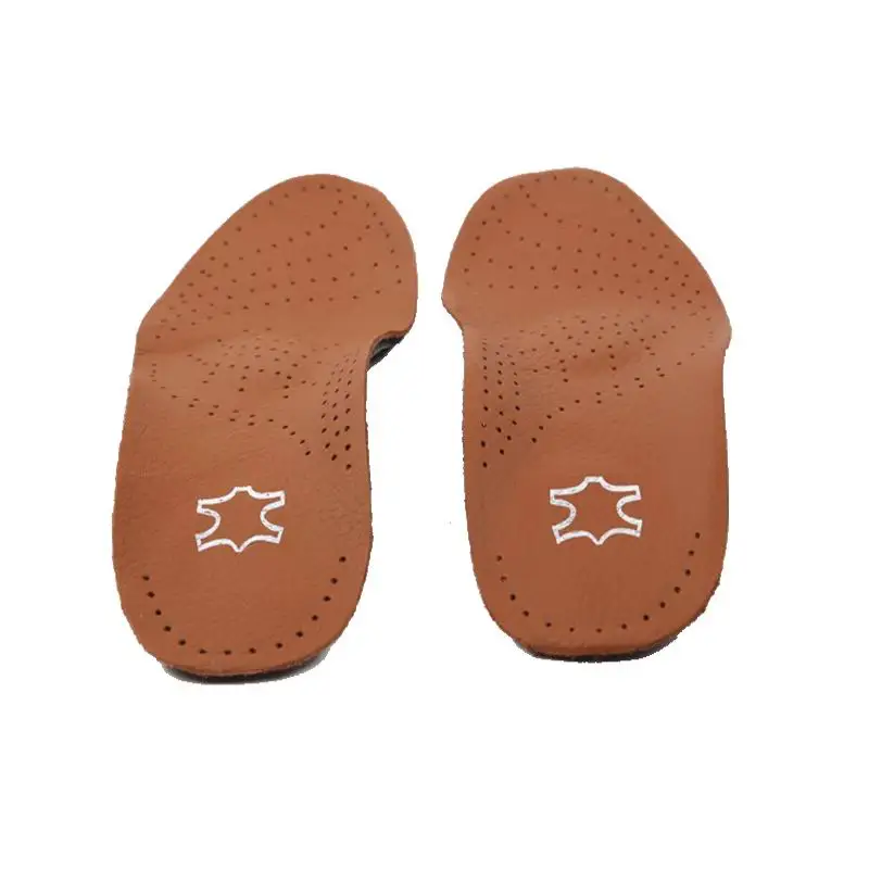High quality Leather orthotics Insole for Flat Foot Arch Support 25mm orthopedic Silicone Insoles For men and Women | Обувь