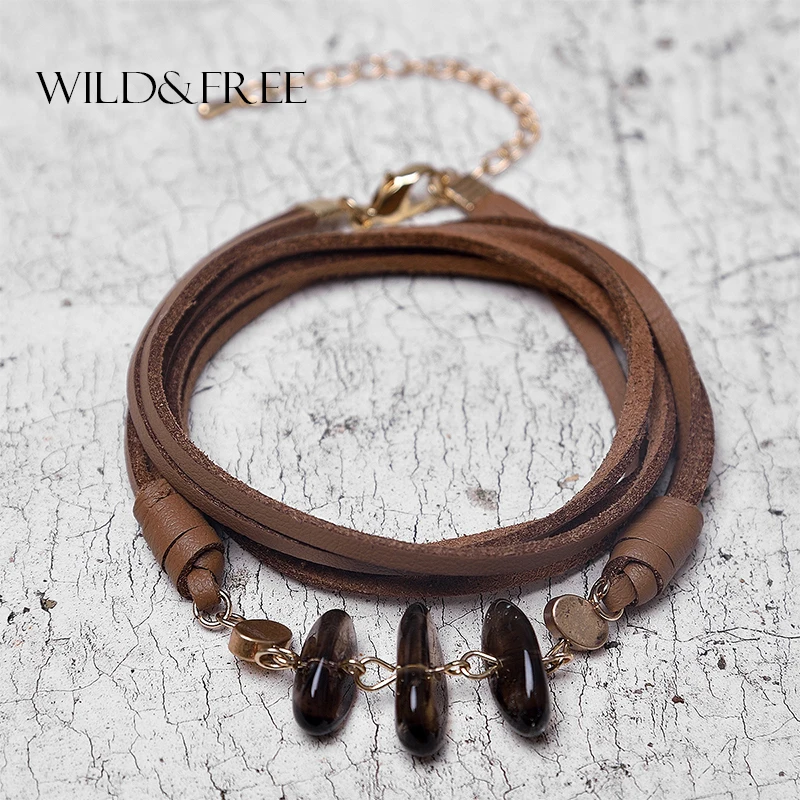 Новая ручная работа разноцветный Слои кожаные браслеты из нержавеющей стали для