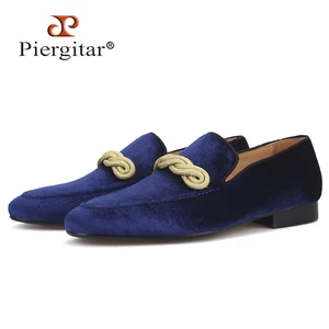 Мокасины Piergitar мужские с красной подошвой, высококачественные бархатные туфли ручной работы, обувь для курения, Свадебная вечеринка, без застежки