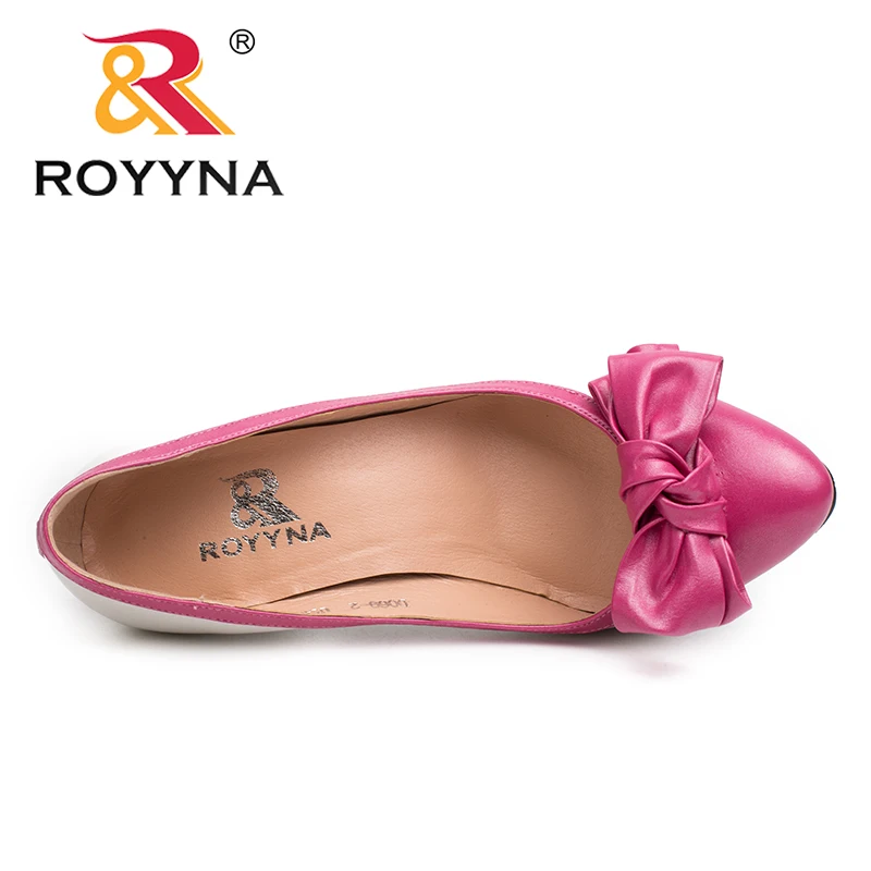 ROYYNA/Новинка Модные стильные женские туфли-лодочки Женские туфли с острым носком