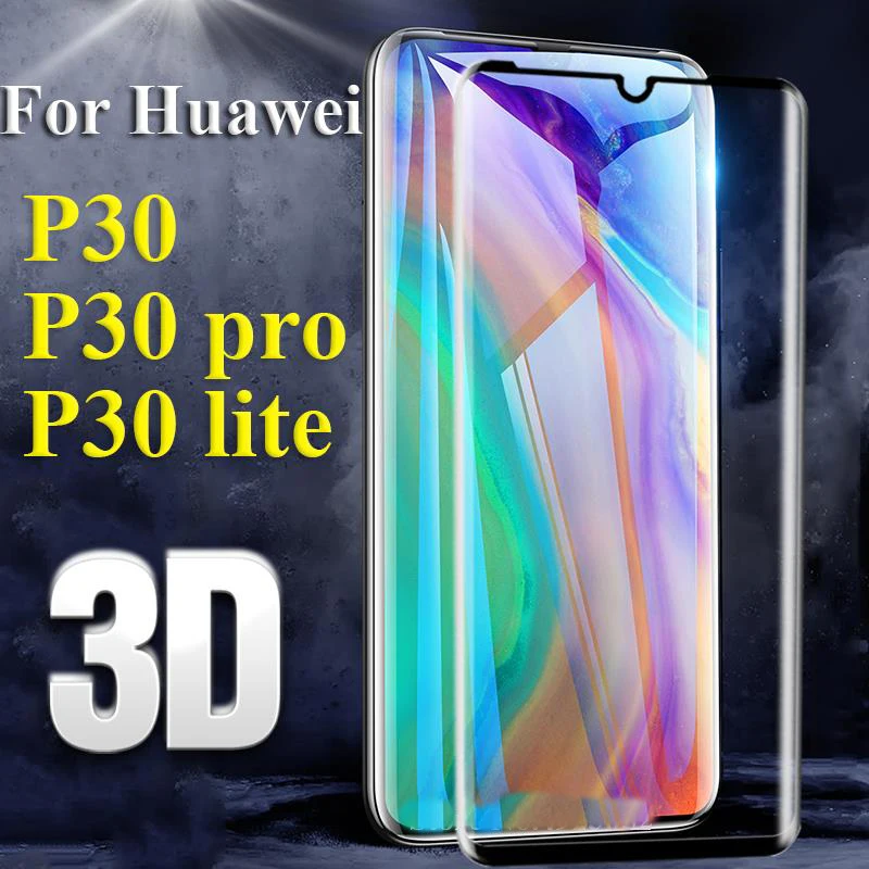 3D Защитное стекло для Huawei p30 pro lite закаленное p30pro p30lite Huavei Huawey p 30 30pro 30lite световая