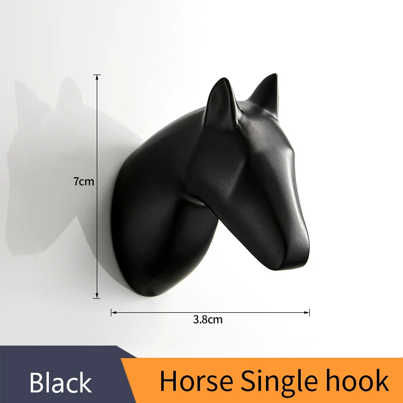 Black-Horse Крючки для халатов золотые крючки для ванной комнаты для полотенец в рельсах крючок для одежды Серебряная отделка вешалки для одежды аксессуары для ванной украшения дома 5277 - Цвет: Black-Horse