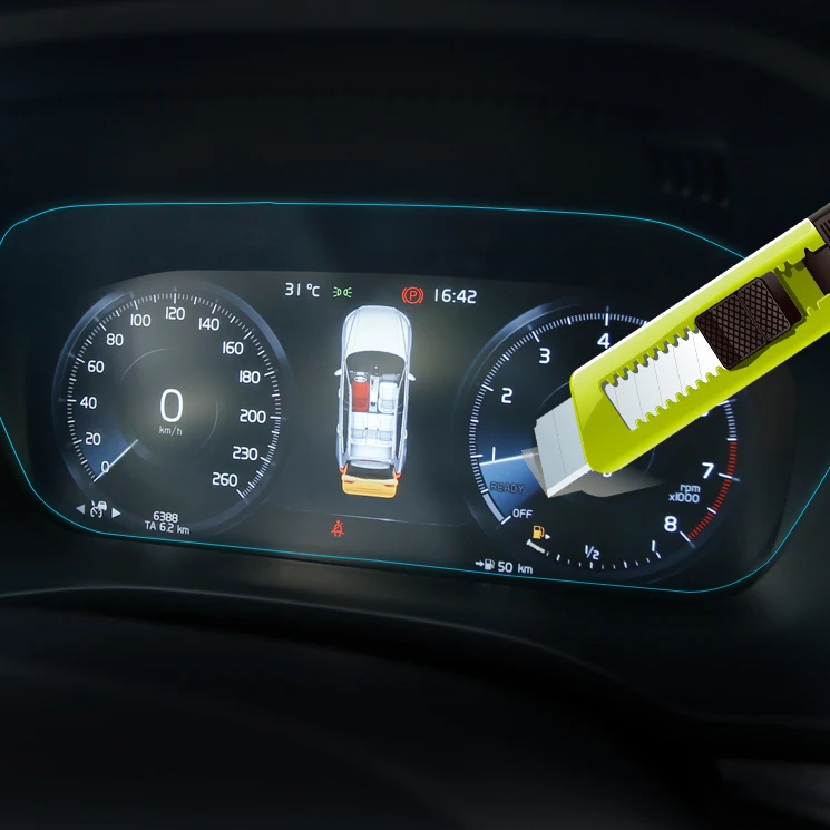 Для Volvo XC60 центральная консоль приборная панель защитная накладка мягкая пленка HD аксессуары для стайлинга автомобиля 1 шт