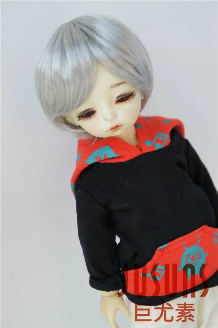 Grey SM1002 JD081 1/6 YOSD синтетический, мохеровый, для куклы парики модный короткий парик короткая кукла волосы YOSD модные кукольные аксессуары - Цвет: Grey SM1002