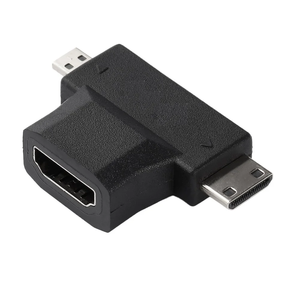 5 шт. HDMI Женский к Mini Micro Мужской 90 градусов 2 в 1 конвертер адаптер | Электроника