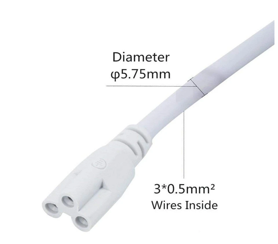 1FT-5FT T5 T8 двойной конец 3Pin светодиодный соединительный кабель Провода, T5 T8 удлинитель для интегрированного светодиодный люминесцентный Светильник лампы