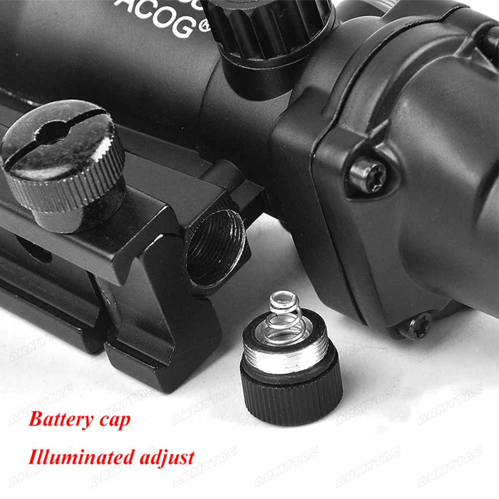 Охотничий Прицел ACOG 1X32 тактический Красный точечный прицел настоящий красный