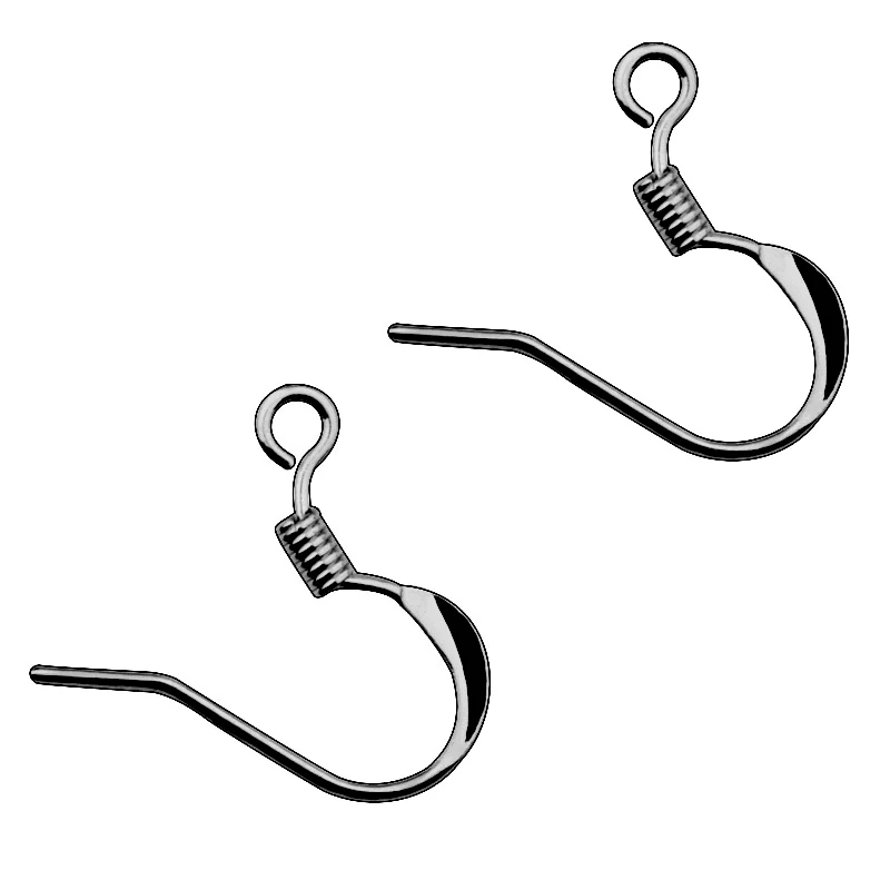 50pcs New Arrival Spring Ear hook (KEEP COLOR Rose Gold/Rhodium Silver Open circle Earring Part Round Line Diy Jewelry Marking