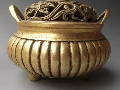 

Collection Chinese Bronze Gild Animal Pixiu Pi Xiu Beast Incense Burner Censer