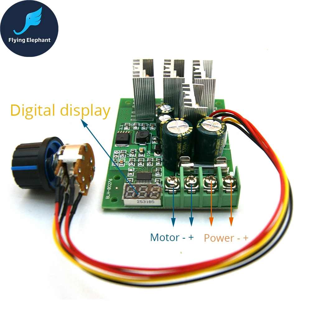 PWM DC В 6 60 в регулятор скорости двигателя 30A 12 24 48 цифровой дисплей диммер Текущий