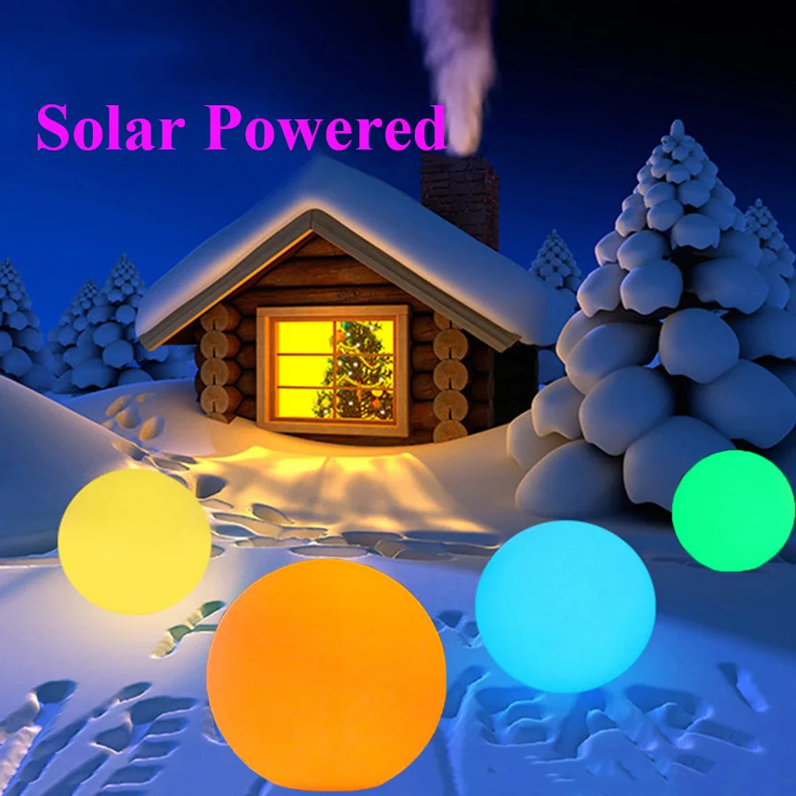 Brilho de Luz ao ar Solar do Jardim com Controle Beiaidi Bola Livre Remoto Cor Pátio Gramado Paisagem Luz Led Iluminado Lâmpada Bar 1 7 pc