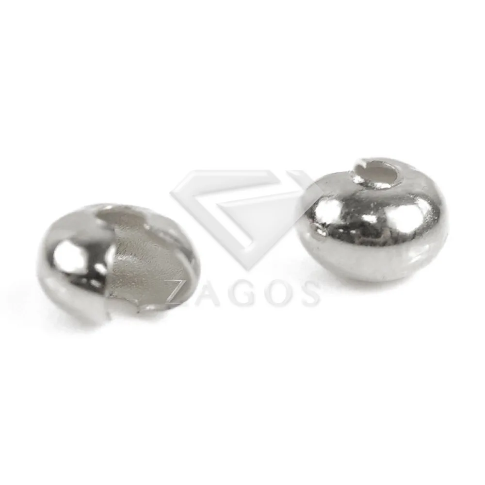 Nickel Plated 100 шт латунные бусины 4x3,5x2,4 мм для изготовления ювелирных изделий, подходят для изготовления ювелирных изделий, браслетов и ожерелий, опт CP0028 - Цвет: Nickel Plated