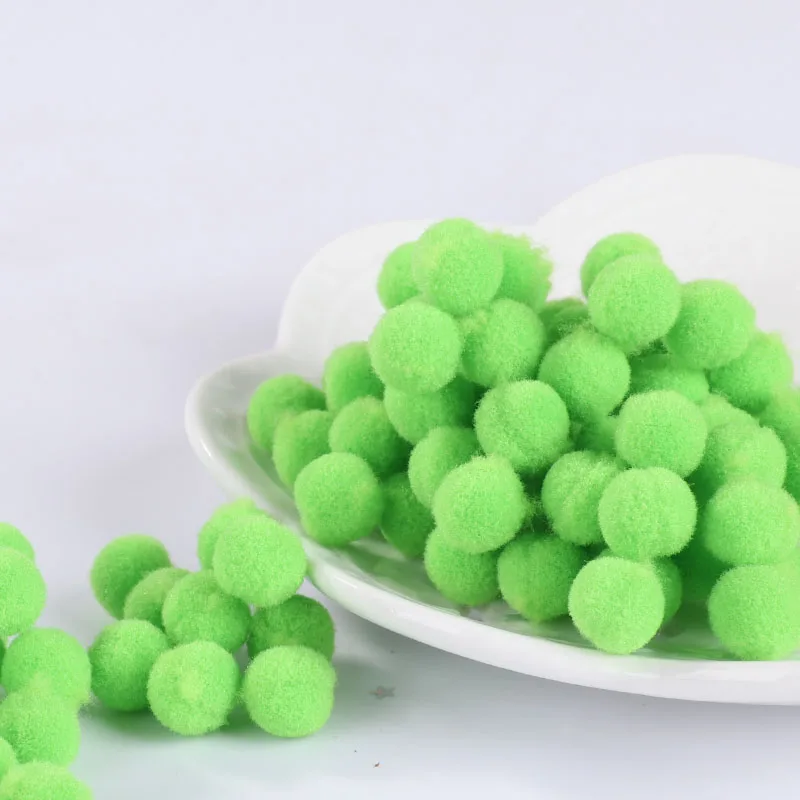 8 Light Green 20 г Pompones 10/15/20/25/30 мм помпон мех корабль DIY мягкий помпонами свадебные/украшения дома Швейные На ткань аксессуары - Цвет: 8 Light Green