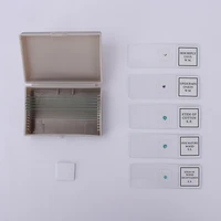 10pcsbox slices 5pcs blank and 5pcs prepared with 10pcs cover glass slips science biological microscope slices for student
