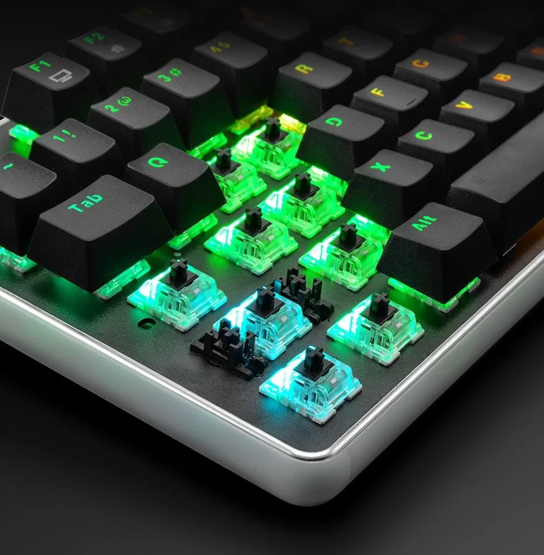 ROYAL KLUDGE RK918 USB Проводная RGB подсветка Механическая игровая клавиатура макро Программирование с различными эффектами подсветки