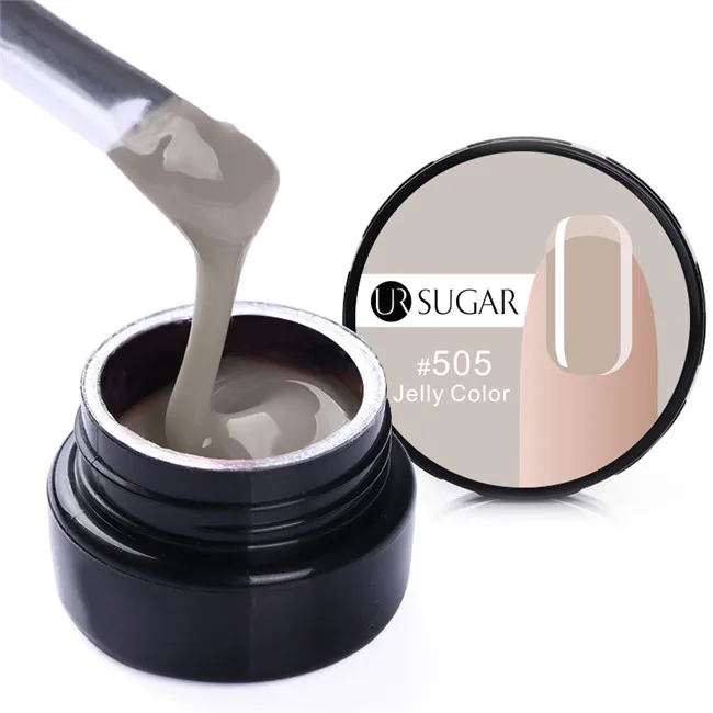 Color 5 UR SUGAR полупрозрачное наращивание ногтей УФ Гелевые Типсы для ногтей Удлинительный клей для нейл-арта строительный УФ-гель лак праймер для ногтей лак Gel7ml - Цвет: Color 5
