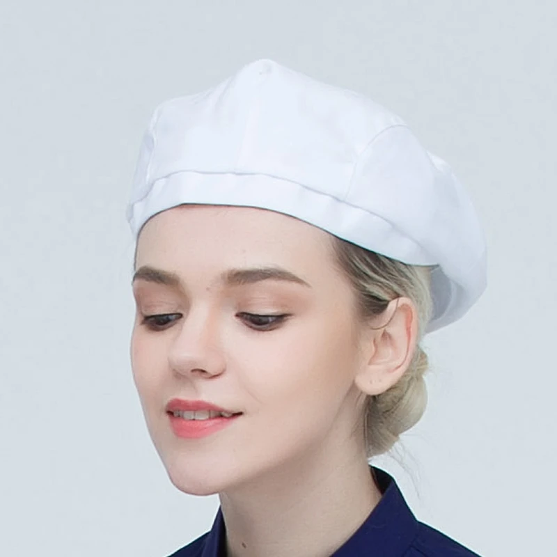 White Diganmei высокое качество Ресторан шеф-повара Кепка кухня рабочая шляпа белый официант в отеле шляпы приготовления барбекю береты - Color: White