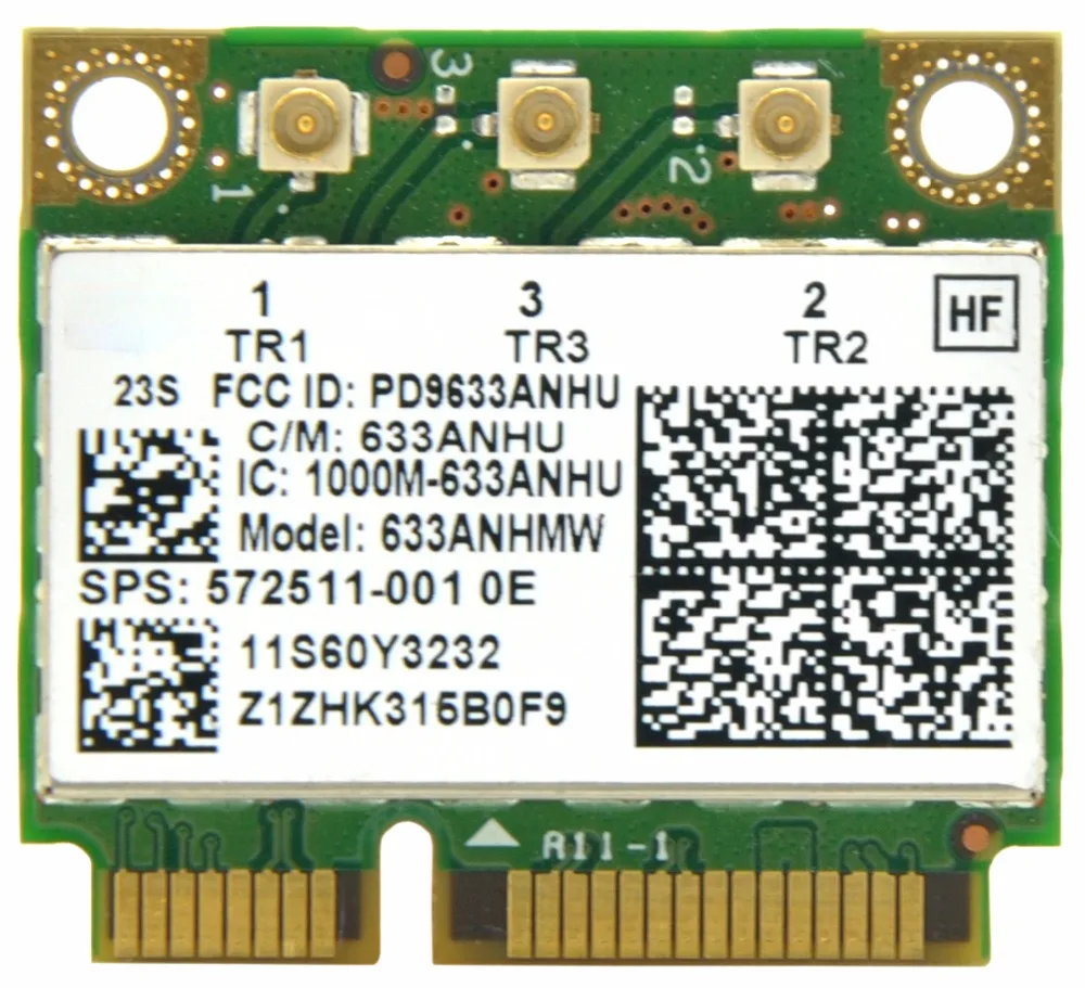Беспроводная карта Ultrimate N 6300 633ANHMW мини PCI E WiFi полуразмера 450 Мбит/с 802.11a/g/n для Intel