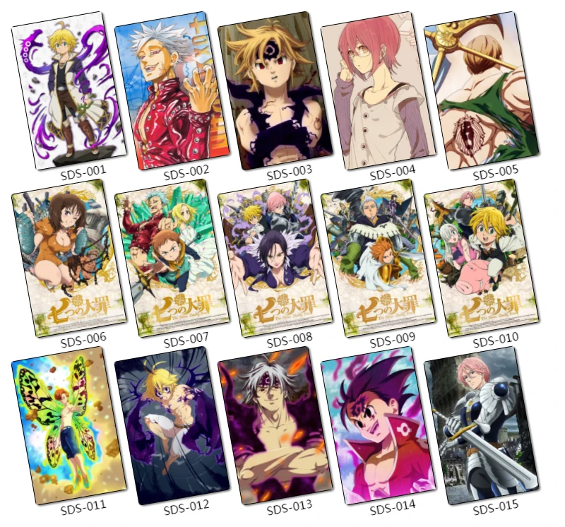 35 шт., наклейки с героями Seven Deadly sinds, s, японская фантазия, аниме, Nanatsu, no Taizai, Meliodas, Ban King, Escanor, Hawk, карточная наклейка