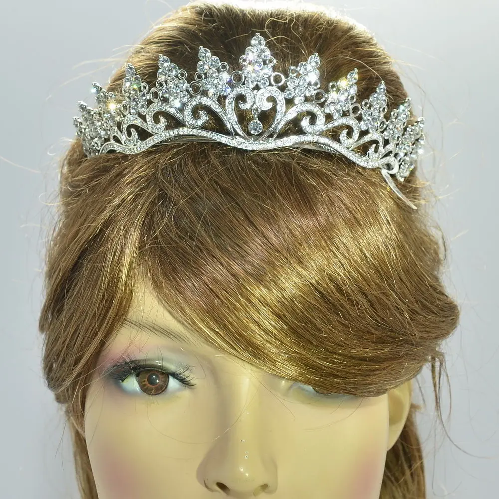 Высококачественная свадебная тиара аксессуары для волос Quinceanera короны сердце