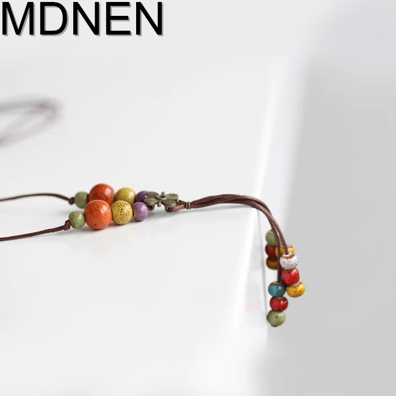 Mdnen 2018 ручной работы Для женщин Цепочки и ожерелья керамики Мода S для Strand мило