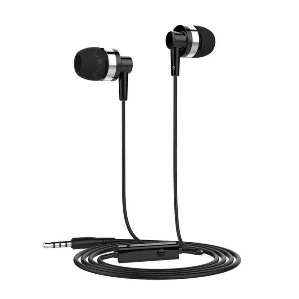 CHICLITS In-ear Earphone JD89 Black/White Round Wire Stereo With Microphone Professional Mini Headsets For Android IPhone MP3 |