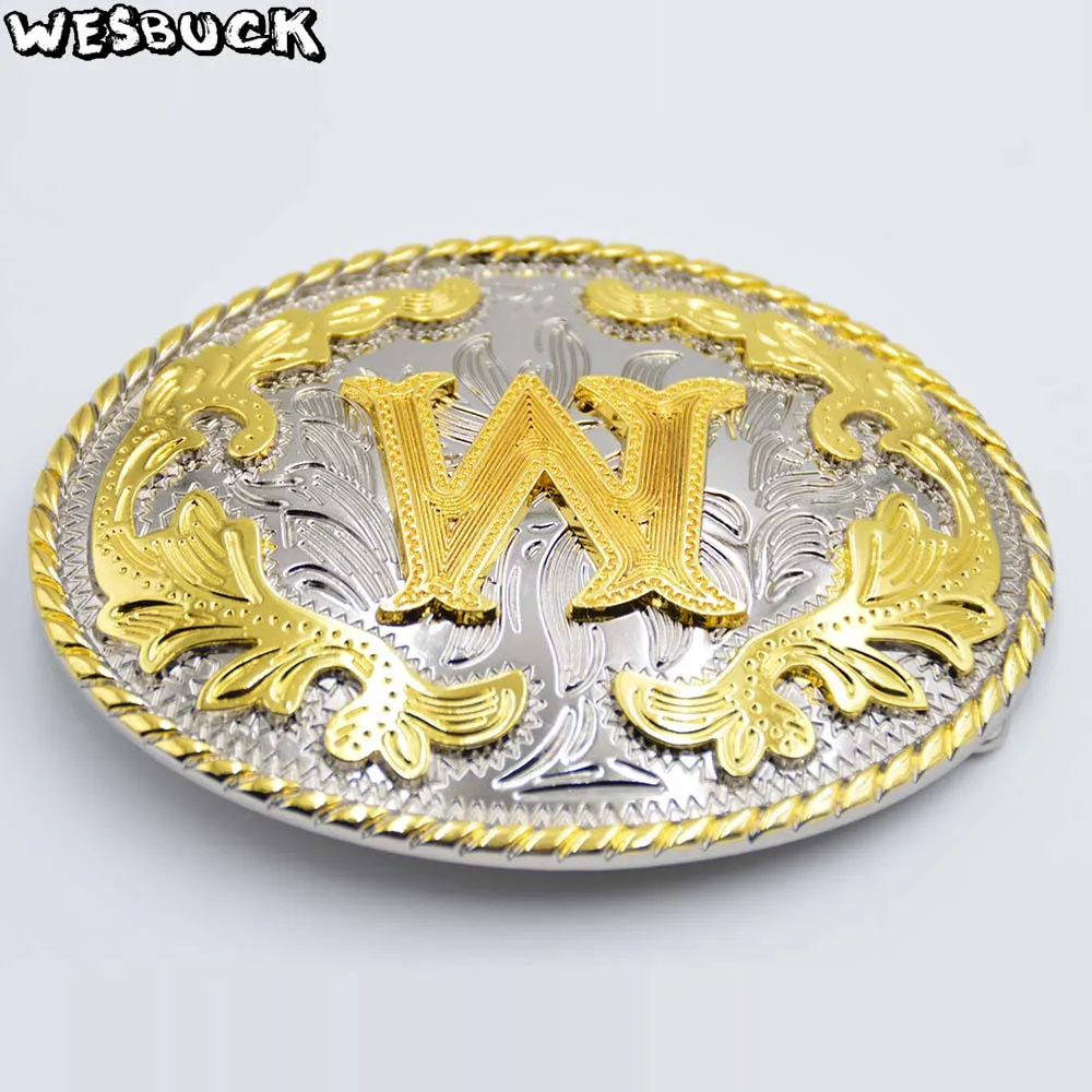 WesBuck бренд 8 различных стилей западные мужские золотые буквы S T U V W X Y Z пряжка