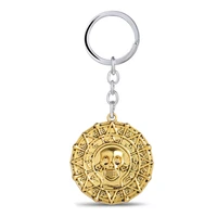 ms jewels movie gifts jewelry pirates of the caribbean gold coin keychain metal key rings key chain factory price dropshipping