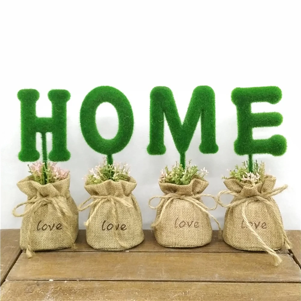 

Mini Artificial Plants Set Small Potted Plants Simulation Flower Pots Home Table Window Decor Wedding Supplies