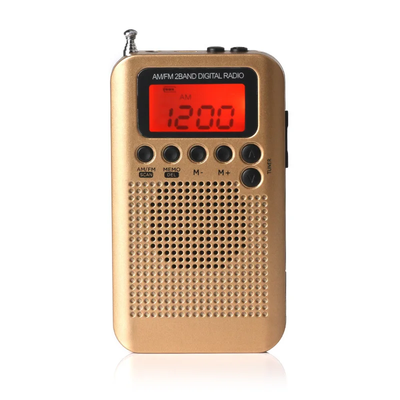LEORY мини lcd цифровой FM/AM радио динамик с будильником функция отображения времени 3,5 мм разъем для наушников Портативный