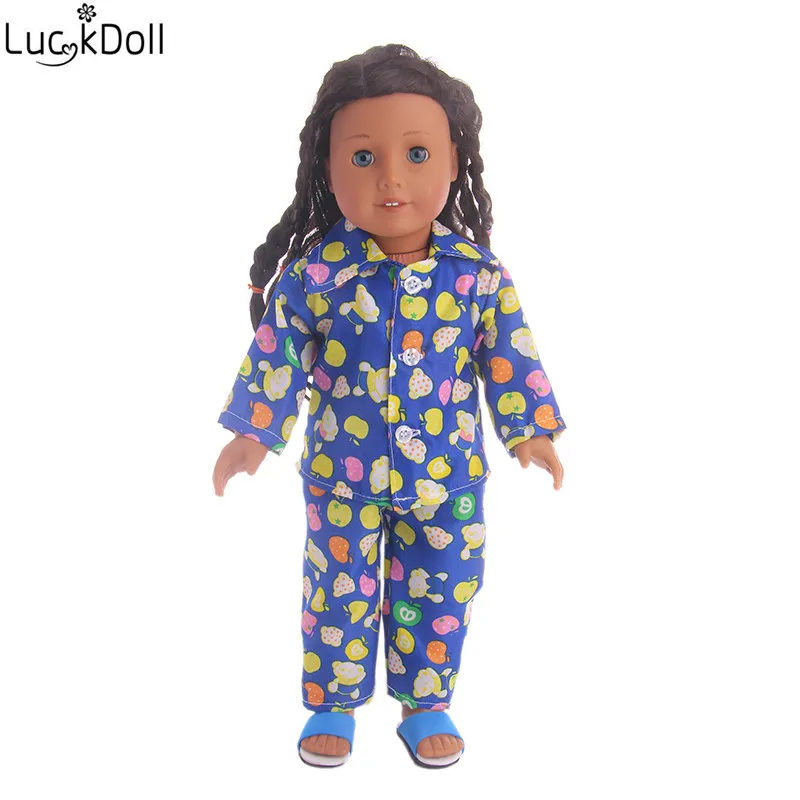 LUCKDOLL высокое качество Pajamats подходит 18 дюймов Американский 43 см Кукла одежда аксессуары, игрушки для девочек, поколение, подарок на день рождения