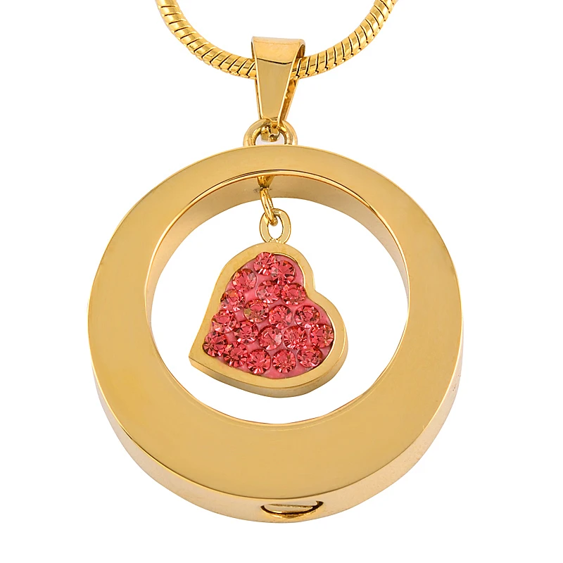 

XWJ8251 Women Accessories Jewelry Necklace Hot Selling Stainless Steel Circle Cremation Pendant Human Ashes Holder Keepsake Urns