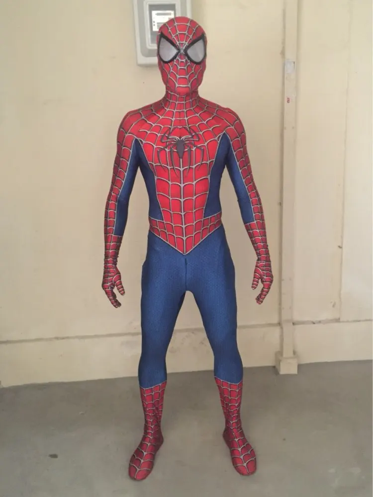 Raimi костюм Человека паука с 3D принтом спандекс Человек паук косплей зентай