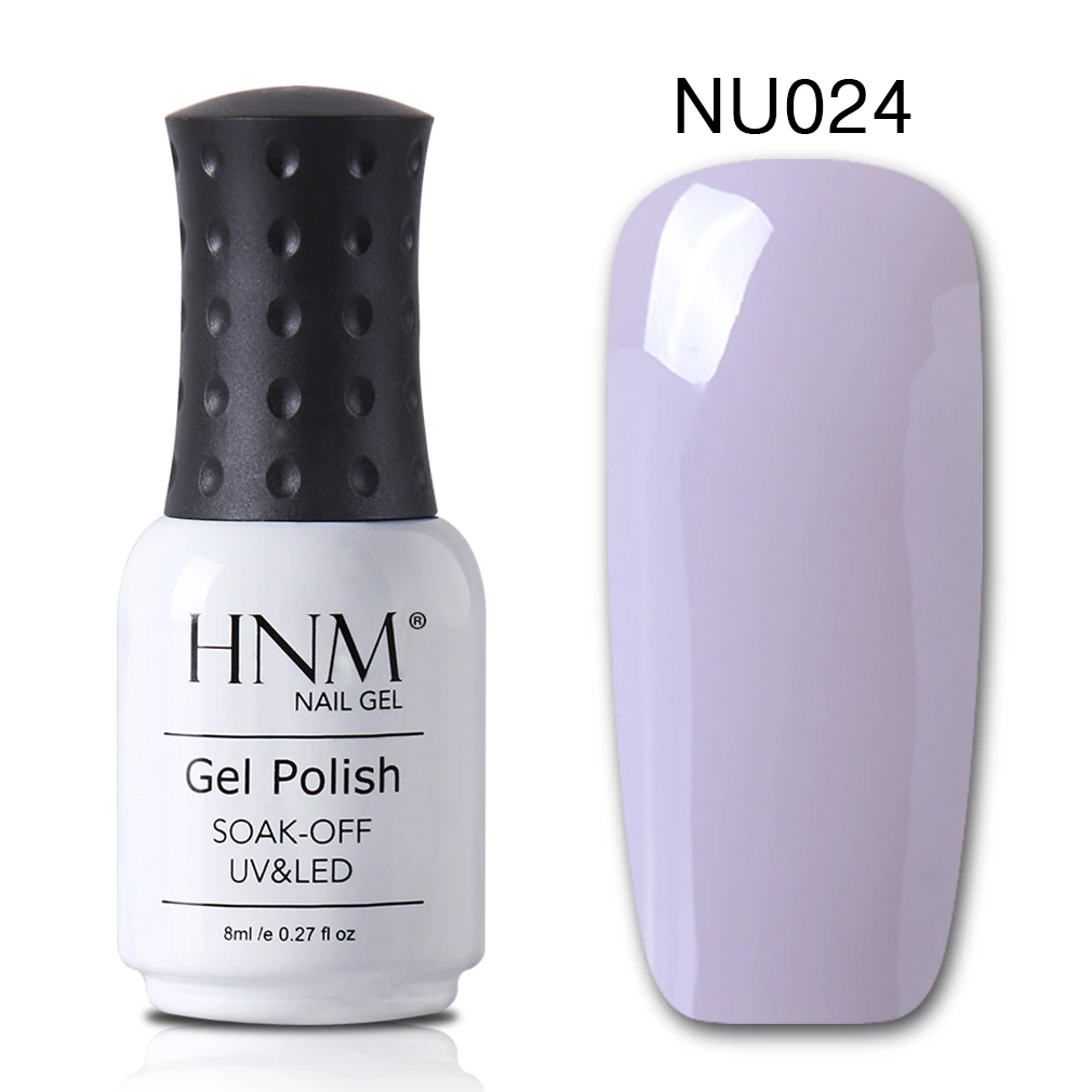 HNM 8 мл, гель для ногтей телесного цвета, замачиваемый Полупостоянный гель для ногтей, лак для ногтей, УФ-светодиодный, долговечный Гибридный лак - Цвет: NU024