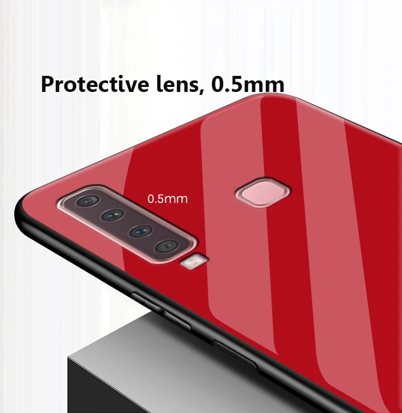 Стеклянный чехол Suntaiho для samsung Galaxy A9 lite Galaxy S8 S9 plus Note9 TPU Edge PC стеклянная задняя крышка S7 A8P J4 J6 J800