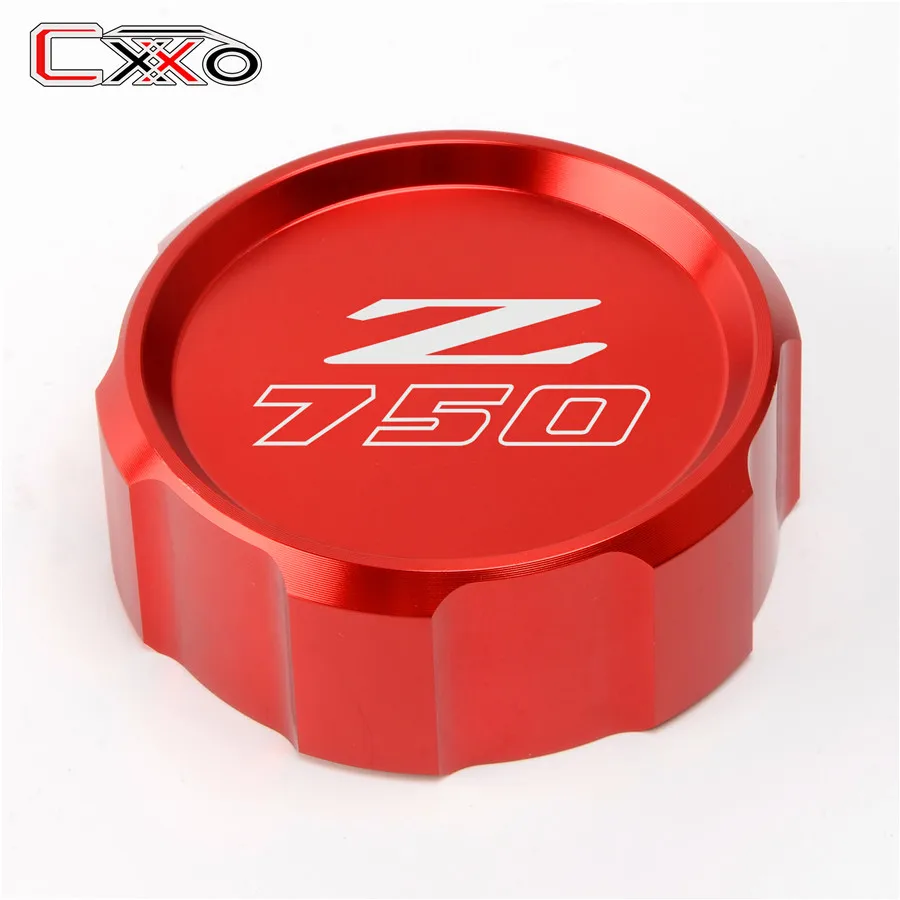 front red Для Kawasaki Z750 Z 750 2007-2012 2008 2009 2010 2011 мотоцикл Красный спереди и сзади цилиндр для жидкости мастер Крышка Резервуара - Цвет: front red