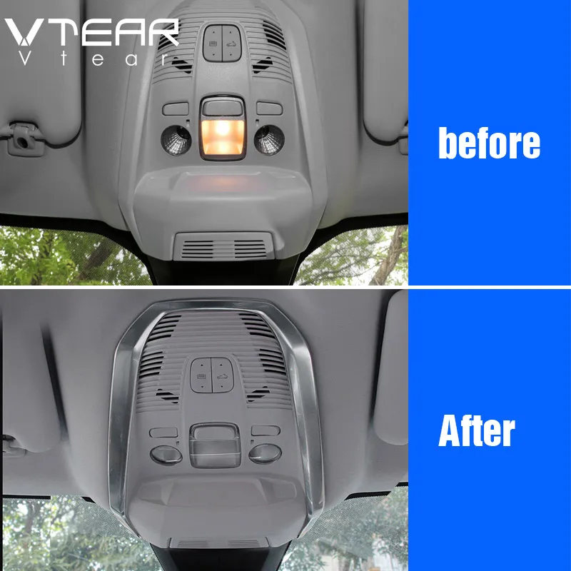Vtear для peugeot 3008/GT 5008 GT, аксессуары, светильник для чтения, рамка, накладка, накладки для интерьера, украшение для автомобиля
