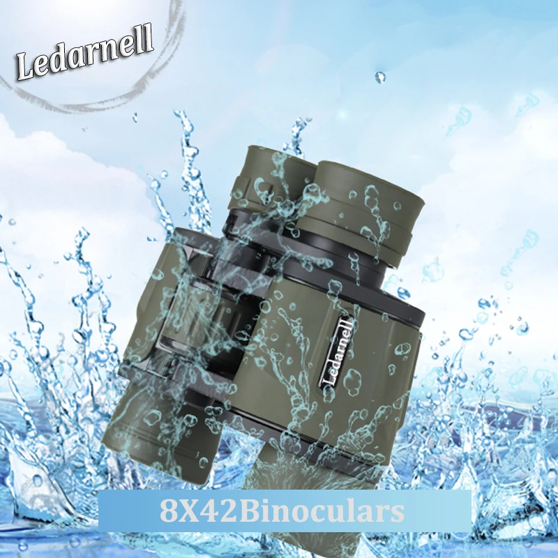Ledarnell Новый 8X40 HD водонепроницаемый бинокль телескоп Охота BAK4 Телескоп туризм