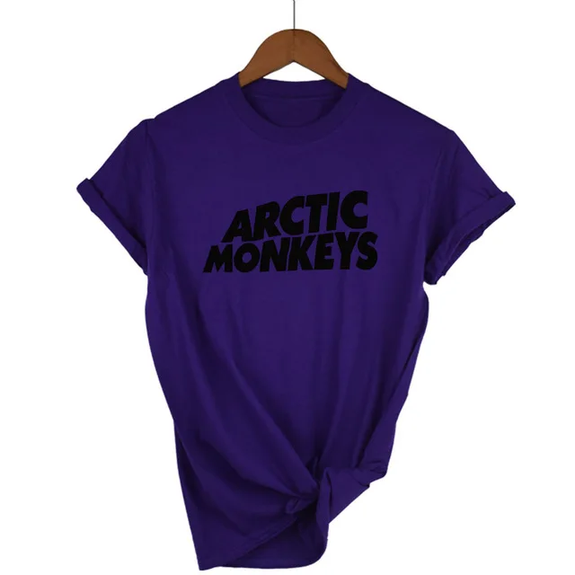 Purple-B Футболка Arctic Monkeys Sound Wave, рок-группа, концертный альбом, высокая футболка, футболка унисекс, больше размеров и Color-A112 - Цвет: Purple-B