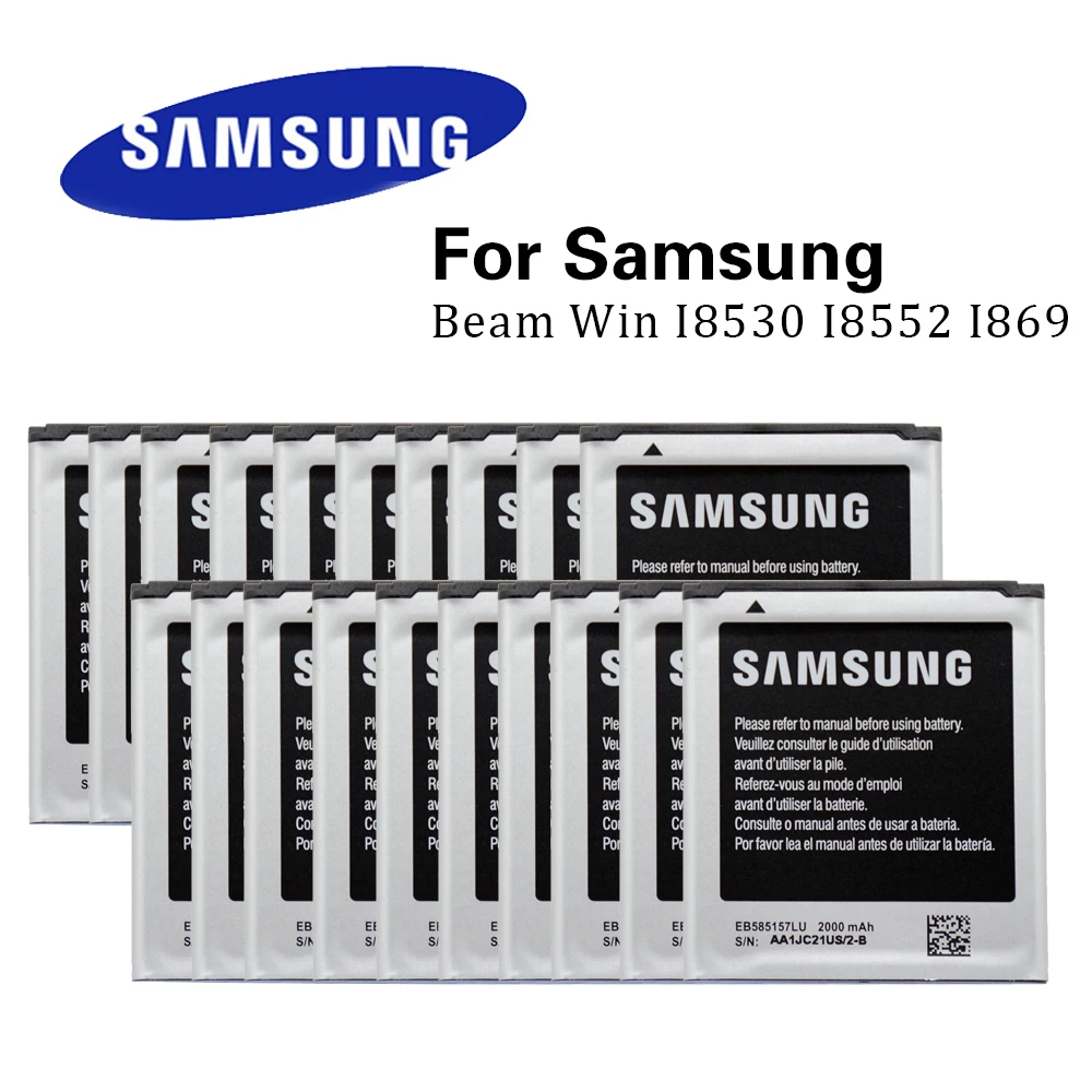 

20pcs/Lot Battery EB585157LU for Samsung Galaxy Win i8520 i8530 i8550 i8552 i8558 i869 E500 2000mAh Top Quality Wholesale