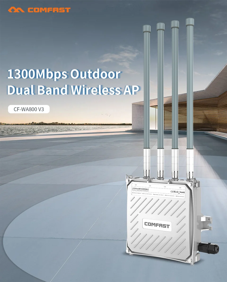 Уличный Wi Fi репитер 300 мбит/с 1750 усилитель маршрутизатора уличный точки доступа 2 4