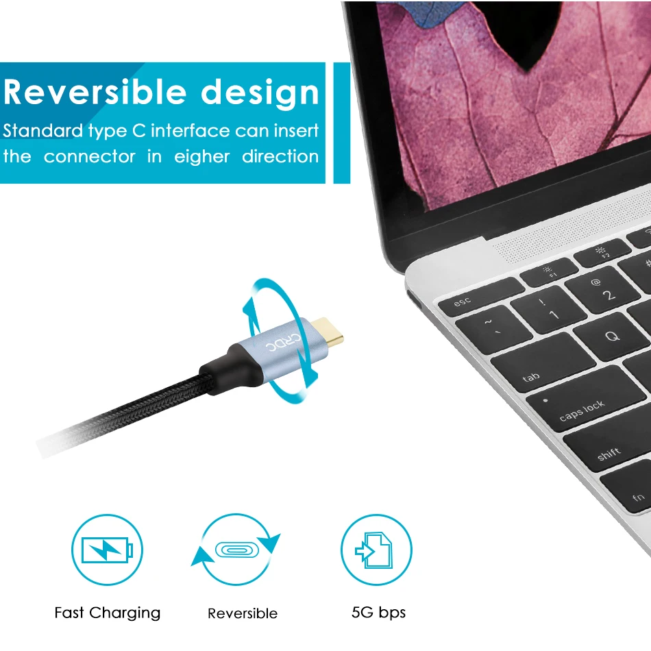 CRDC USB C Cable Type Braided Type-C Fast Charging Data Mobile Phone for Samsung Galaxy S9 note 8 Xiaomi mi 7 USB-C | Мобильные