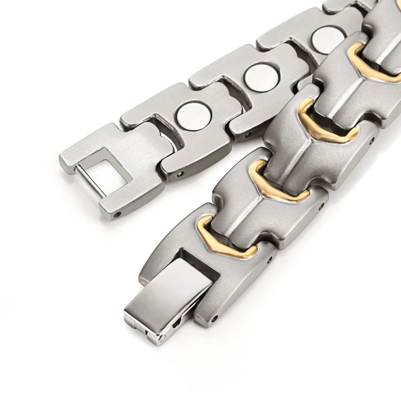 Лечебный магнитный браслет для мужчин из нержавеющей стали 316L медицинский