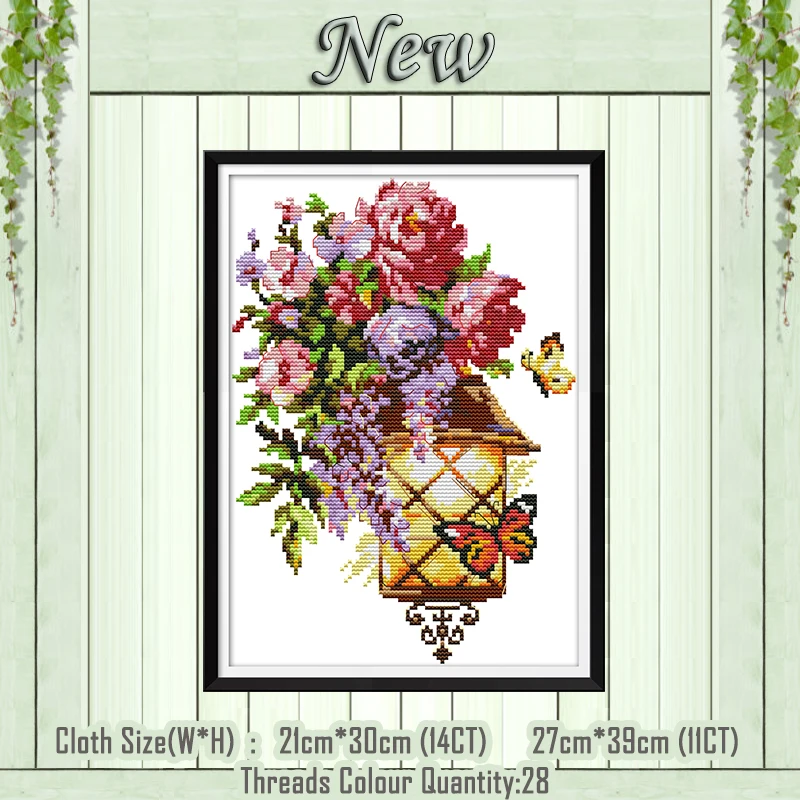 Светильник надежды цветы увлечение живопись Счетный Печать на холсте DMC 11CT 14CT