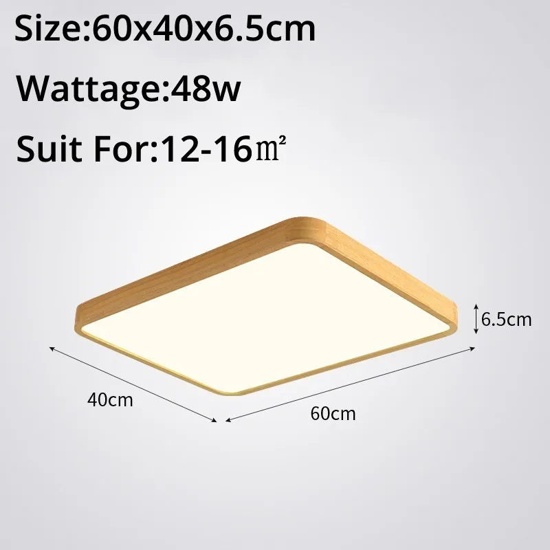 60.x40x6.5m 48w Ультра-тонкий светодиодный потолочный светильник для гостиной, люстры, потолочный светильник для современной потолочной лампы высотой 6 см - Цвет корпуса: 60.x40x6.5m 48w
