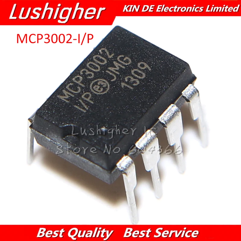 10 шт MCP3002-I/P DIP-8 MCP3002 DIP8