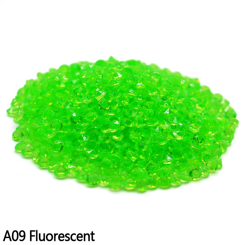 fluorescent Свадебные украшения 1000 шт 4,5 мм Акриловые Кристаллы Конфетти Свадебные Разбрасыватели конфетти для стола вечерние украшения - Цвет: fluorescent