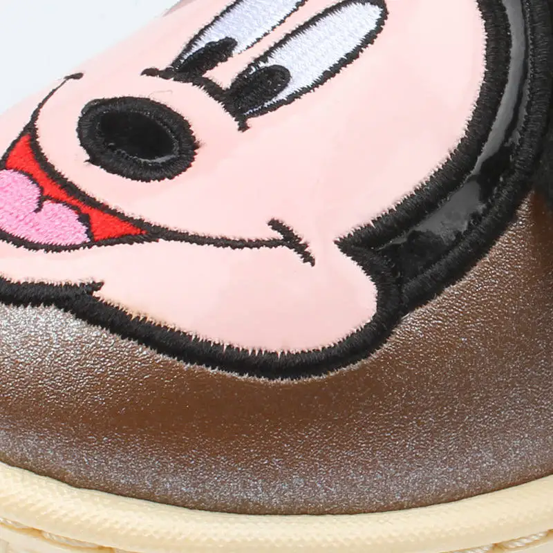 Детские хлопковые тапочки Disney Зимняя детская Нескользящая теплая обувь для