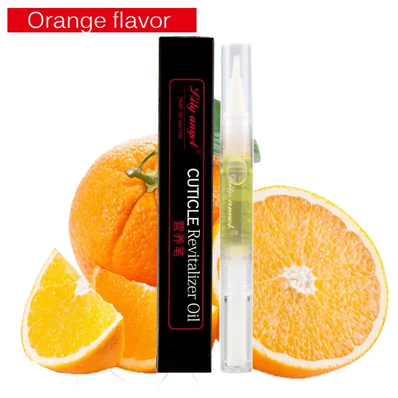 orange flavor Lily angel 1 шт., 5 мл, новинка, высокое качество, ревитализатор кутикулы, питательное масло, Лечение ногтей, маникюр, смягчающая ручка для ногтей, макияж - Цвет: orange flavor