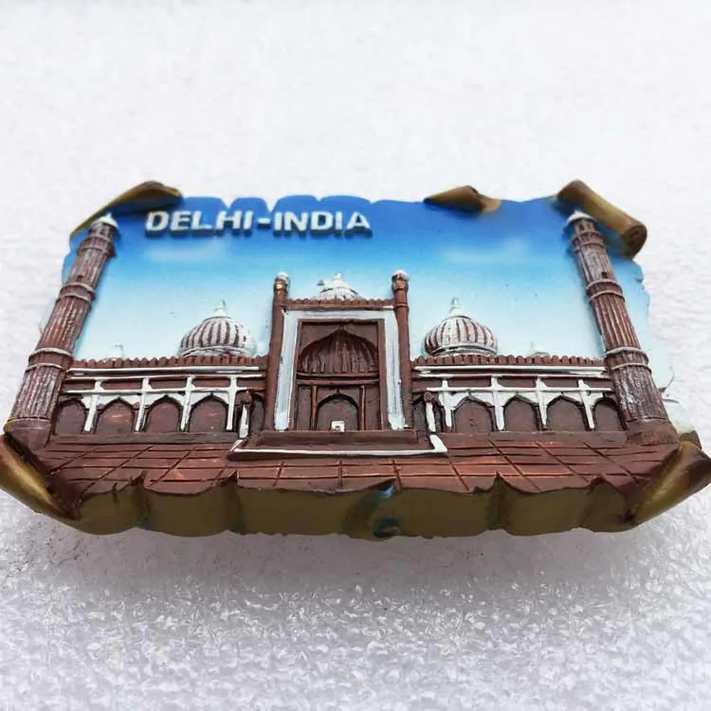 Resin 3D Fridge Magnets New Delhi India Jama Masjid Refrigerator Magnetic Stickers Home Decoration | Дом и сад